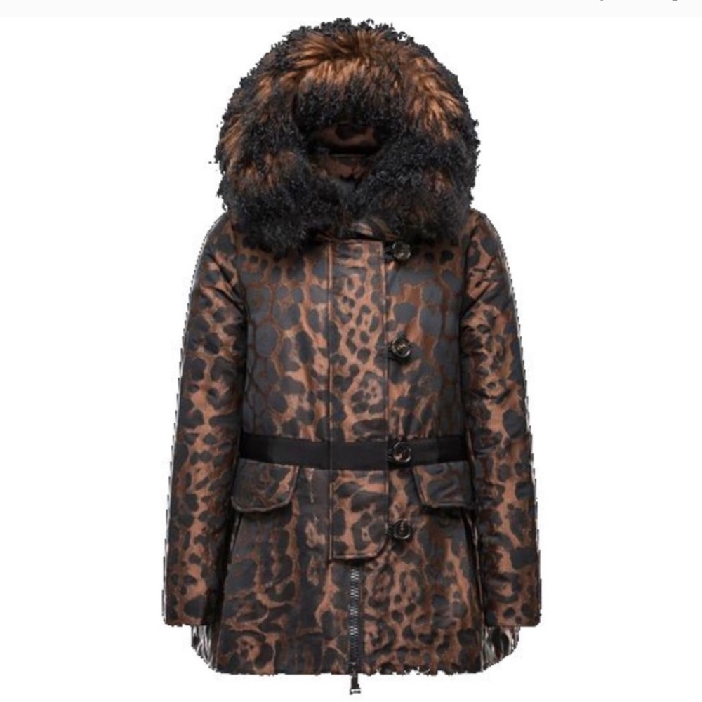 Moncler Vicomte animal-print parka